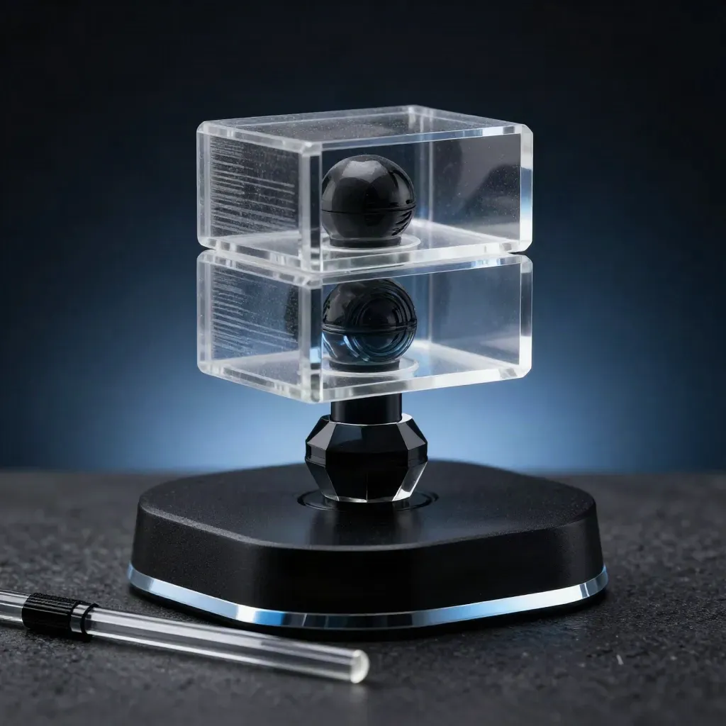 Dark hero stack of translucent alert blocks with blue rim light on a matte-black base.